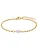 Lucardi Armband ‘Moderner Look’  goud / parelwit