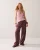 Summum Wideleg Pant Light Linen 4s2984-12477 Broek 334 Deep Fig