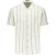 No Excess Shirt Short Sleeve Dobby Vertical Stripe With Linen Cement