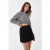 Getailleerde Cropped Trui met Ronde Hals