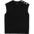 Ted Baker Rondher Rose Button Crew Neck Zwarte Tanktop