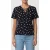 The Kooples Short-sleeved T-shirt W Front Lace-up And Print Black Washed