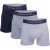 Duck and Cover Heren Boxershort (Pakket van 3) (Marine / Grijze Mars)