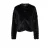 &Co Woman faux fur jas zwart