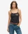 Superdry Vrouwen Athletic Essentials Camitop met Knopen en Print Donkergrijs