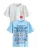 Next Pyjama kort  lichtblauw / donkerblauw / donkerrood / wit