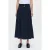 ZENGGI Japanese Crepe Pleated Skirt Midnight Blue