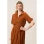 Miss Etam blousejurk met ceintuur – bruin