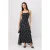 TRENDYOLMİLLA Dames Zwart Bloemen Maxi Mouwloos A-lijn Jurken