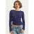 Aansluitende Ribbels Gebreide Blouse met Pailletten Details