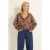 Claudia Sträter gebreid vest met panterprint en wol – bruin/beige