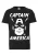 LOGOSHIRT Shirt ‘Captain America – Marvel’  zwart / wit
