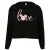 Disney Dames/dames Love Mickey Crop Hoodie (Zwart)