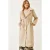 Faux Bont Gedetailleerde Lange Faux Leren Trenchcoat