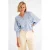 Maicazz & Zizo gestreepte blouse blauw broderie