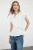 TRENDYOLMİLLA Dames Wit Effen Kort Slim fit Blouses