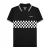 Lambretta Heren SS25 Tweekleurig Gestipt Groot & Lang Poloshirt (Zwart, Wit)