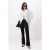 TRENDYOLMİLLA Dames Zwart Effen Flared Normale taille Broeken