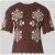 Jake*s Casual T-shirt met golvende zoom en motiefstitching