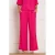 LOLALIZA regular fit gebloemde broderie broek – roze