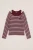 WE Fashion – Meisjes T-shirt van ribstof – Bordeauxrood – Katoen –