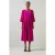 LK Bennett Callista Velvet Midi Dress Bright Pink