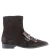 Mjus Cadore leren enkellaarsjes met studs – donkerbruin