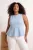 Trendyol Curve Dames Blauw Effen Mouwloos Getailleerd Grote maten Blouses