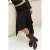 Gelaagde Normale Taille Asymmetrische Flexibele Midi Rok
