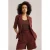 WE Fashion wide leg regular waist broek donkerrood