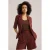WE Fashion wide leg regular waist broek donkerrood