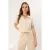TRENDYOLMİLLA Dames Beige Effen Kort Getailleerd Blouses
