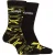 Heren Bamboe Werk Bood Socks | Jeep | Zachte en Ademend Dikke Heavy Duty Gevoerde Sokken, Gebreide Geribbelde Wandelsokken – Zwart / Geel