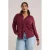WE Fashion Curve gestreepte blouse donkerrood