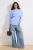 Trendyol Modest Dames Blauw Effen Lang Getailleerd Modest Overhemden
