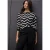 Street One Dames Shirt met galonstrepen in Zwart