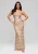 Ombre Avondjurk  beige / goud