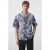 Mango Man regular fit overhemd met print – middenblauw