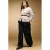 ONLY CARMAKOMA wide leg casual broek – zwart