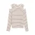 s.Oliver gestreepte longsleeve met open schouders – beige/donkerrood