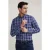 River Woods Custom Fit Checked Shirt Blue/grey