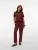VERO MODA Bandplooibroek  bourgogne