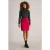 White Stuff Coral Velvet Skirt Bright Pink