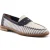 Sperry Port Driving Textiel Dames Witte/Marineblauwe Standaard Loafers