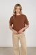Nukus Kinty Top Lurex Nkf01068 Trui Korte Mouw 385 Espresso
