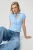 TRENDYOLMİLLA Dames Turquoise Geborduurd Kort Getailleerd Blouses