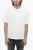 FAIRISLE THUNDERBOLT katoenen T-shirt met verlaagde schouders in het wit