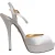 Dolce & Gabbana Witte Satijnen Platform Hakken Sandalen Schoenen
