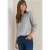 Cecil Dames Shirt met visgraatmotief en jacquardmotief in Blauw