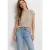Street One Dames Blouse met ronde hals in Beige